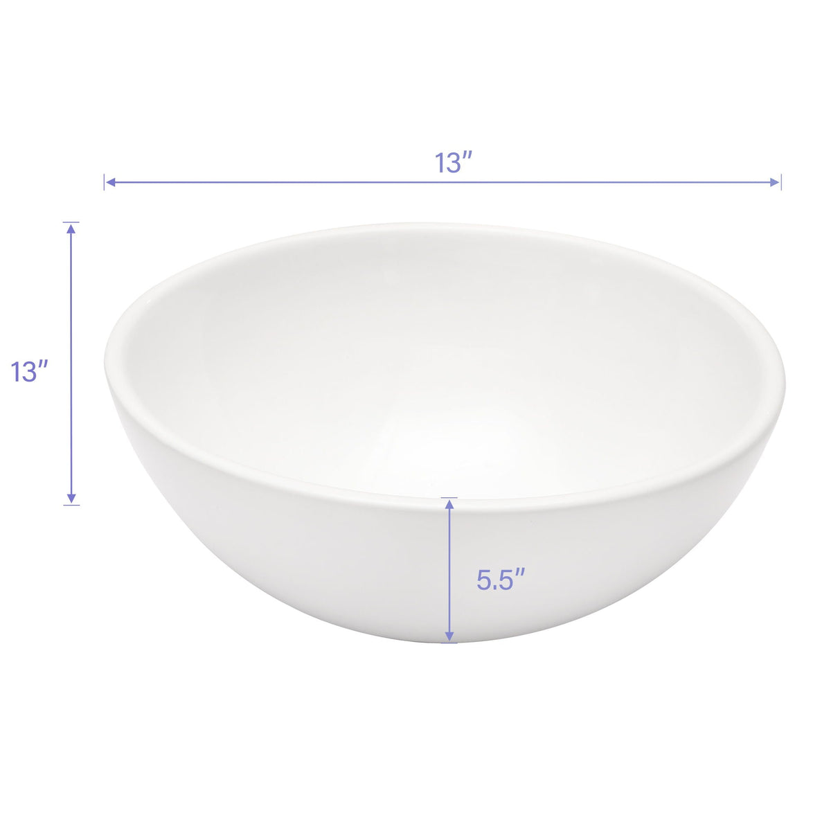 Modern Ceramic Circular Vessel Bathroom Sink with Stain Resistant Finish - White