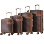 4 Piece Hard Shell Luggage Set with Spinner Wheels - Multiple Colors