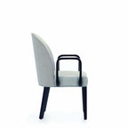Upholstered Armchair with Solid Beech Wood Frame - Blue or Gray