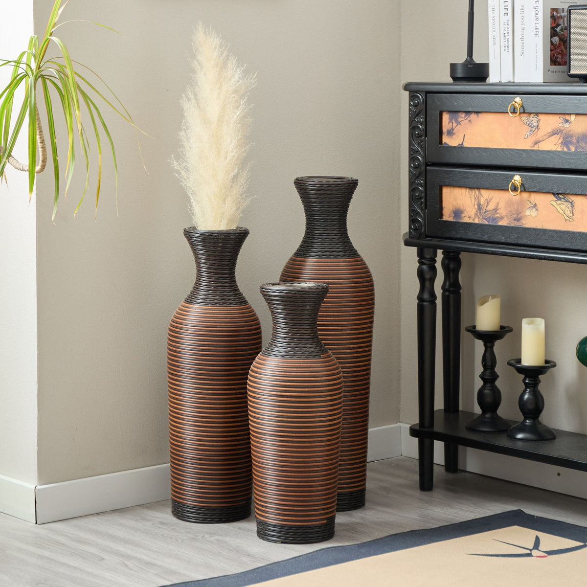 Classic And Neat Floor Vase with High Independent Stand - Multiple Colors