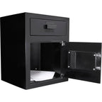 Durable Keypad Depository Safe with Dual PIN Access - Black
