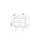 Alexa Night Stand with Solid Wood Construction - Brown