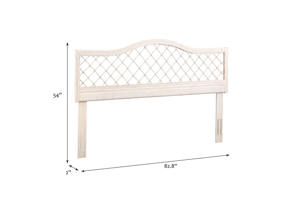 King Size Rattan Headboard with Adjustable Height - Natural