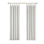 Twist Tab Total Blackout Window Curtain Panel with Thermal Lining - White