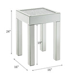 Noralie Mirrored & Faux Diamonds End Table