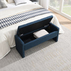 Modern Upholstered Large Bed End Bench with Hidden Storage - Multiple Colors