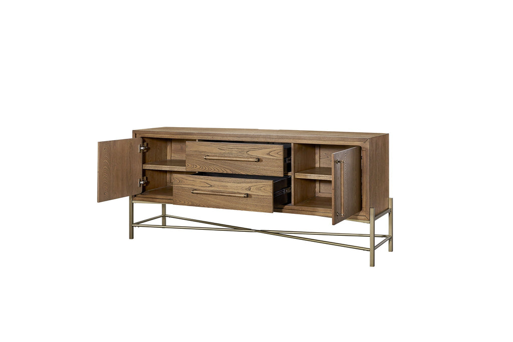Base Sideboard with USB Charging - Light Brown