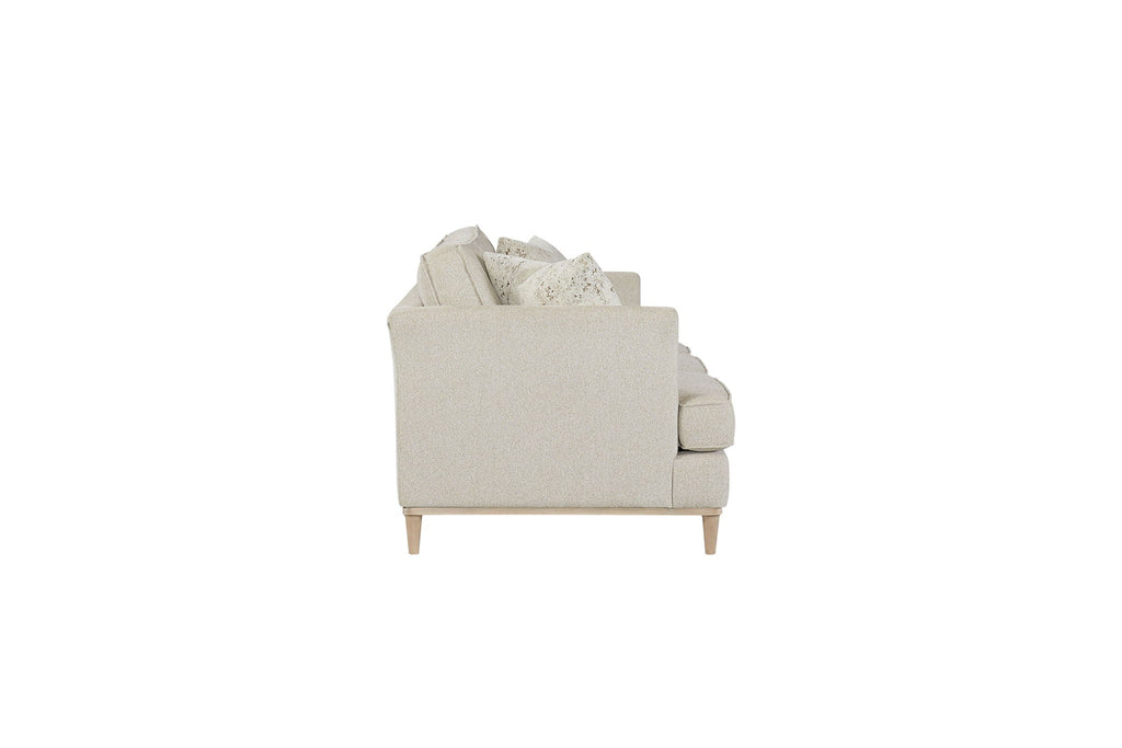 Stationary Sofa With Reversible Cushions and Two Pillows - Gray or White