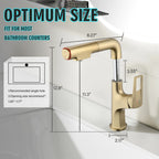 Tall Pull Down Vessel Faucet with Dual Spray Modes - Gold or Black