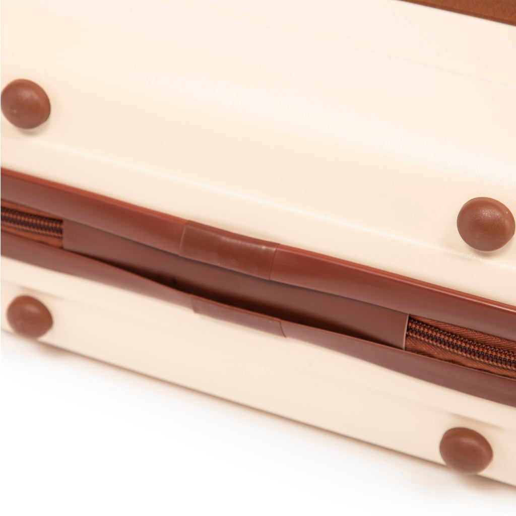 Beige 2-Piece Spinner Luggage Set with Hard Shell - Beige