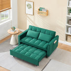 Convertible Velvet Sofa Bed with Storage Pockets - Multiple Colors