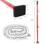 Universal Pulling Stick Tool for Car Repair Bumpers and Dent Fixing with Adjustable Steel - Red