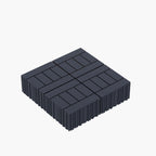 H Style Interlocking Deck Tiles with Anti-Slip Design - Dark Gray or Dark Brown