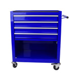 Multifunctional 4-Drawer Tool Cart with Wheels - Blue or Orange