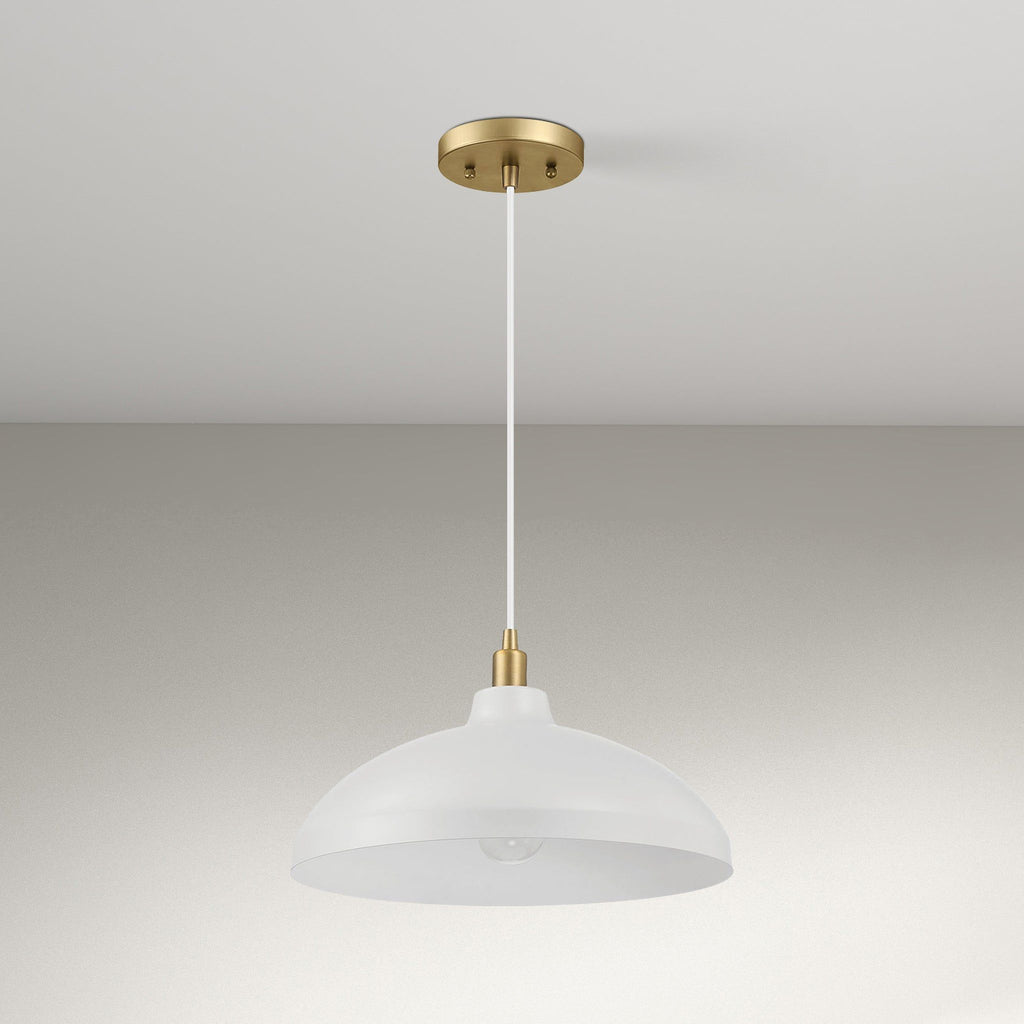 Astral Single Light Pendant Lamp For Entrance Kitchen Island - Gold / White