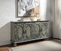Pavan Console Cabinet with Patterned Doors - Gray