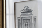Architectural Wall Art Set with Pencil Design - Silver