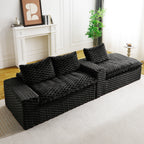 Convertible Modular Sectional Sofa with Twin Seat and Chaise - Multiple Colors