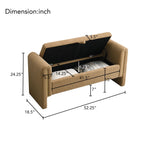 Modern Teddy Upholstered Bed End Bench with Storage - Multiple Colors