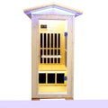 Single Person Spruce Infrared Sauna with Bluetooth Audio - Natural