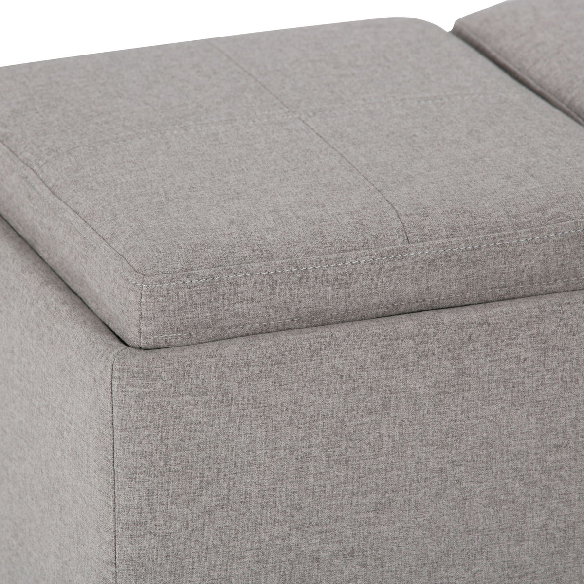 Avalon Upholstered Storage Ottoman with Flip-Over Serving Trays - Multiple Colors