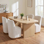 68.75" Wood Dining Table Set with 4 Chairs