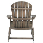 Malibu Adirondack Chair with Foldable Design - Gray
