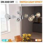 28" Modern Crystal Chandelier with 9 Lights - Chrome