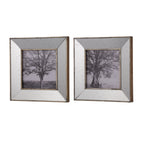 Vintage Reflective Picture Frames with Mirrored Surface - Silver