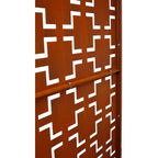 Black Metal Room Divider Privacy Screen with Rust-Resistant Finish