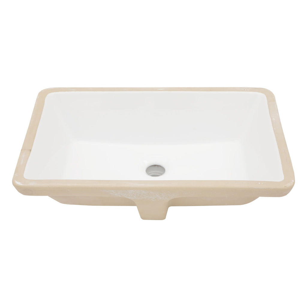 Modern Ceramic Undermount Bathroom Sink with Overflow - White or Black