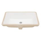 Modern Ceramic Undermount Bathroom Sink with Overflow - White or Black