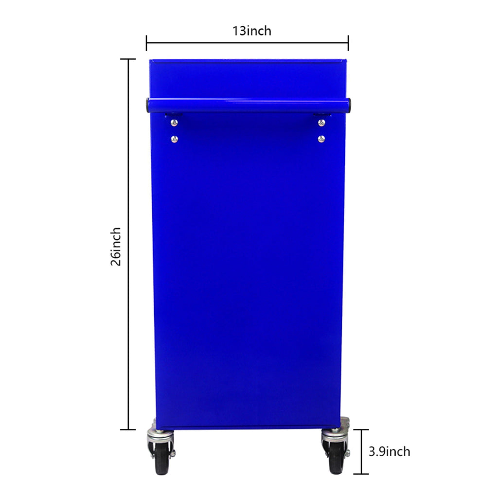 Multifunctional 4-Drawer Tool Cart with Wheels - Blue or Orange
