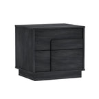Modern Nightstand with Push to Open Drawers - Dark Gray, Dark Brown, or Light Brown