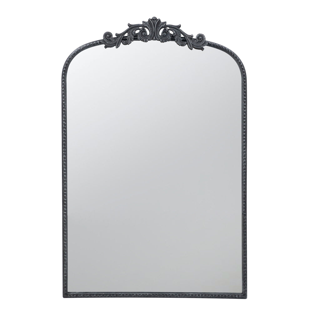 Baroque Inspired Arch Wall Mirror with Ornate Design - Gold or Black