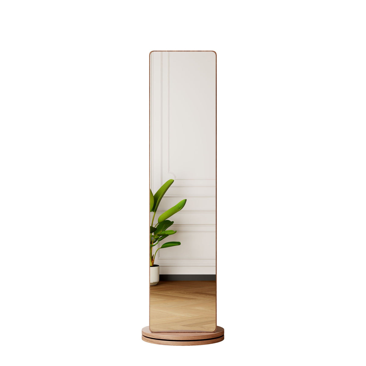 3 In 1 Multifunctional Full-Length Clothing Mirror with Rotating Design - Dark Brown, Black, White, Light Brown
