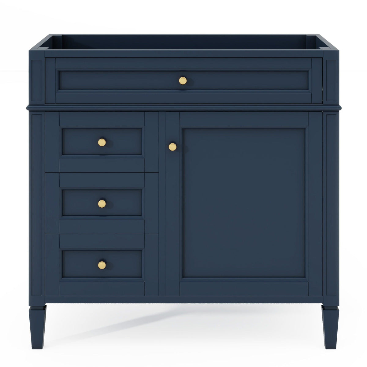 Bathroom Vanity with 2 Drawers and Tip-Out Storage - Multiple Colors