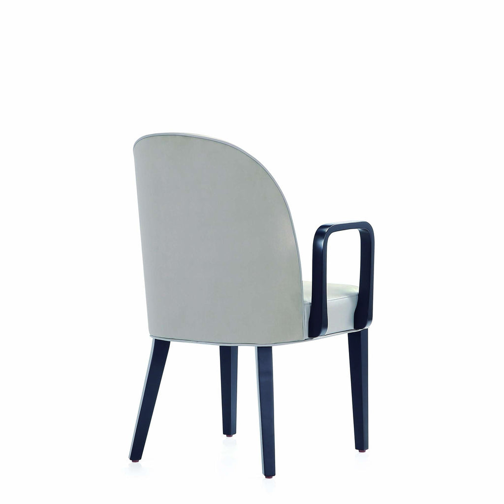 Upholstered Armchair with Solid Beech Wood Frame - Blue or Gray