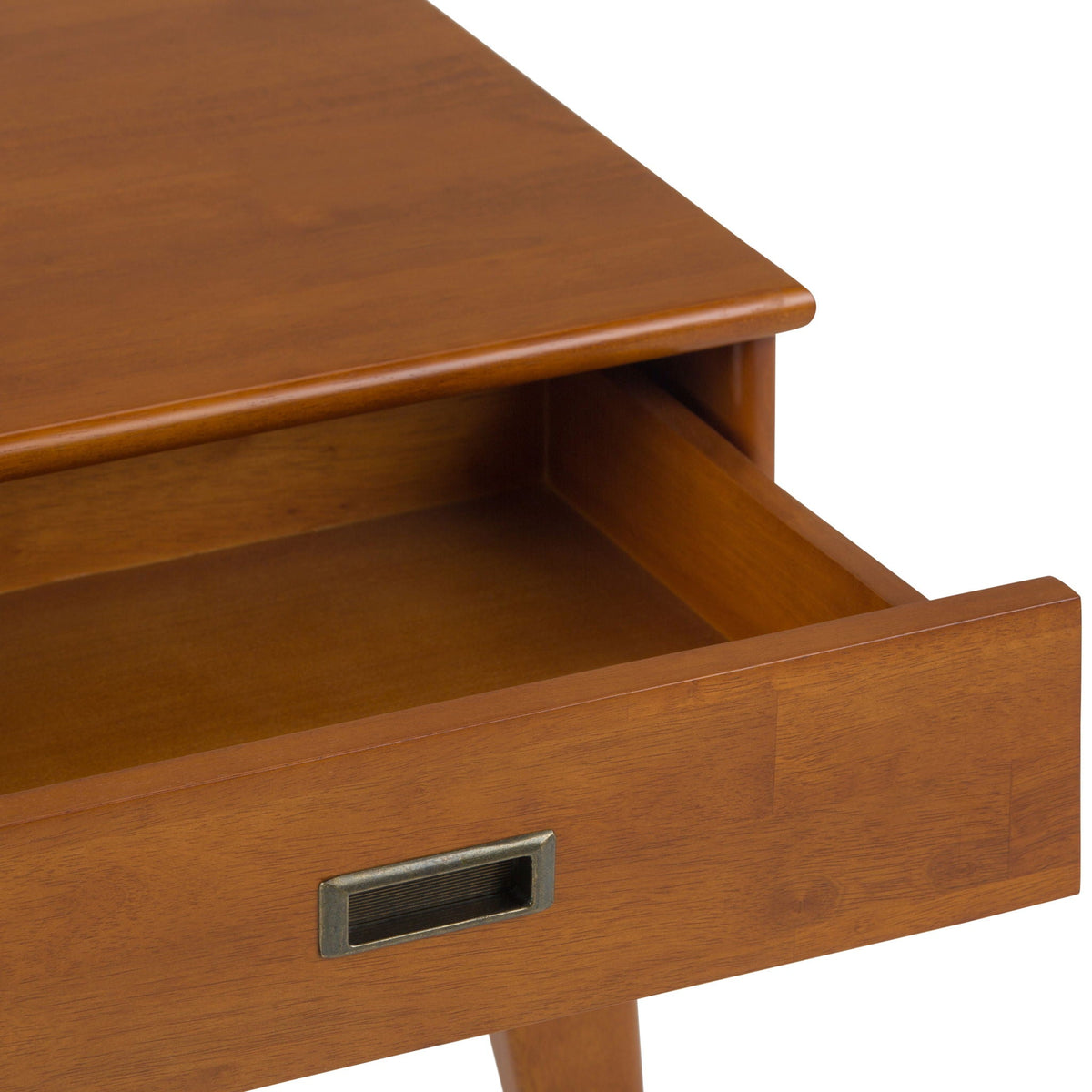 Handcrafted Mid Century End Table with Drawer – White, Dark Brown, or Light Brown