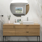 Modern Ceramic Vessel Bathroom Sink with Stain Resistance - White