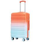3-Piece Spinner Wheel Luggage Set with Silent Wheels - Blue Red