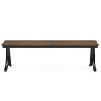 Extra Long 2 Person Desk With X Legs - Brown / Black