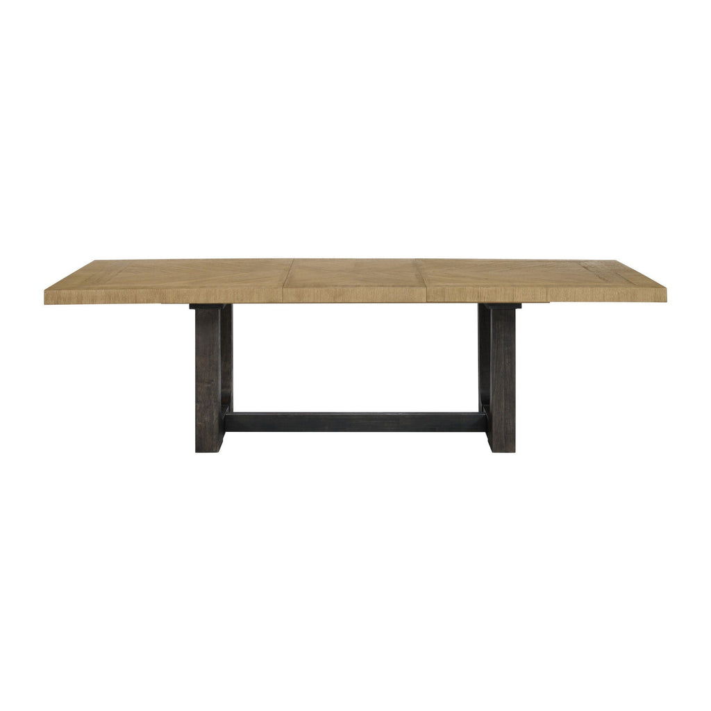 Table With Trestle Base Bar Table with Solid Wood Construction - Light Brown