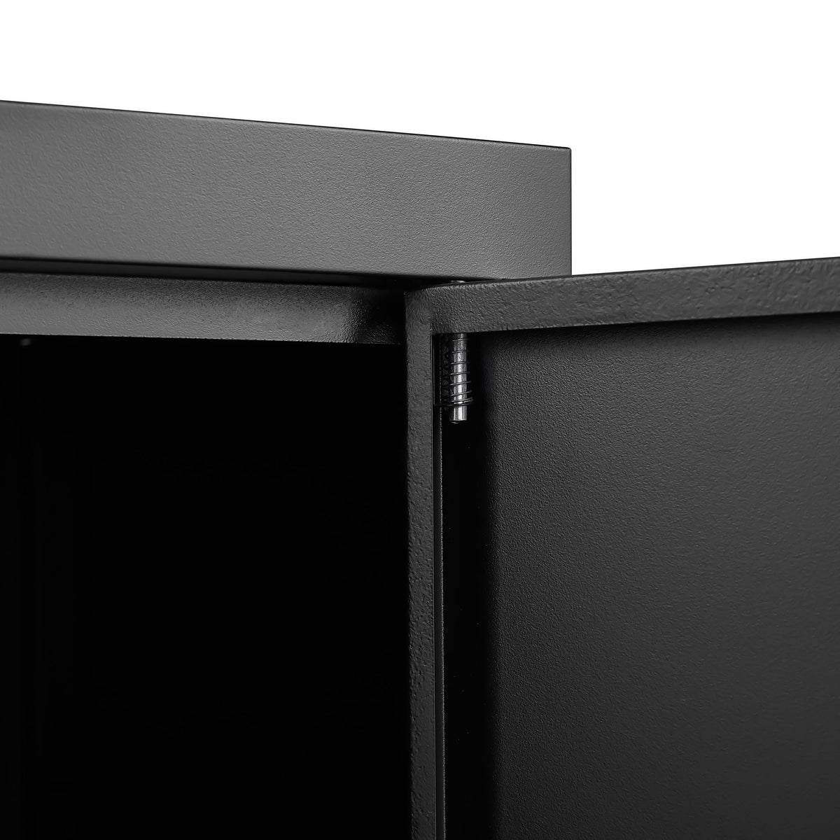 Metal Storage Cabinet With Locking Doors And Adjustable Shelf