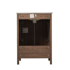 Modern Bathroom Vanity with Sink Combo – Compact Storage - Dark Brown or White