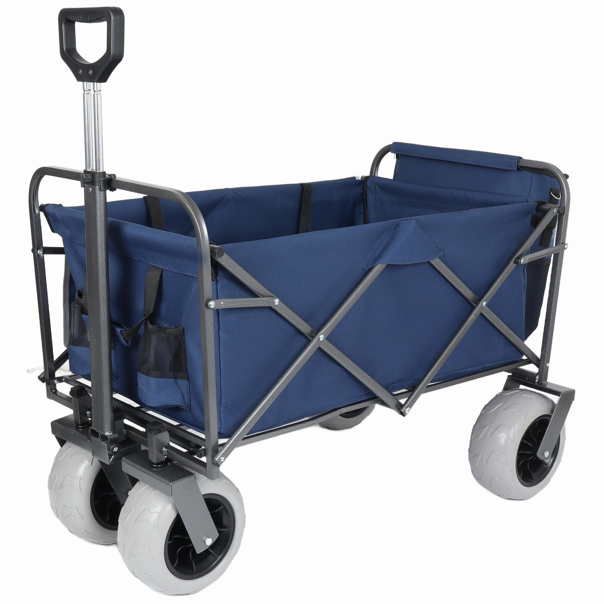 Beach Wagon with Big Wheels for Sand with 500lb Capacity - Dark Blue