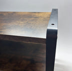 2-Tier Adjustable Storage Shelves with MDF & Metal Frame - Rustic Wood Look