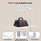 Overhead Garage Storage Rack with Crank System - Black or White