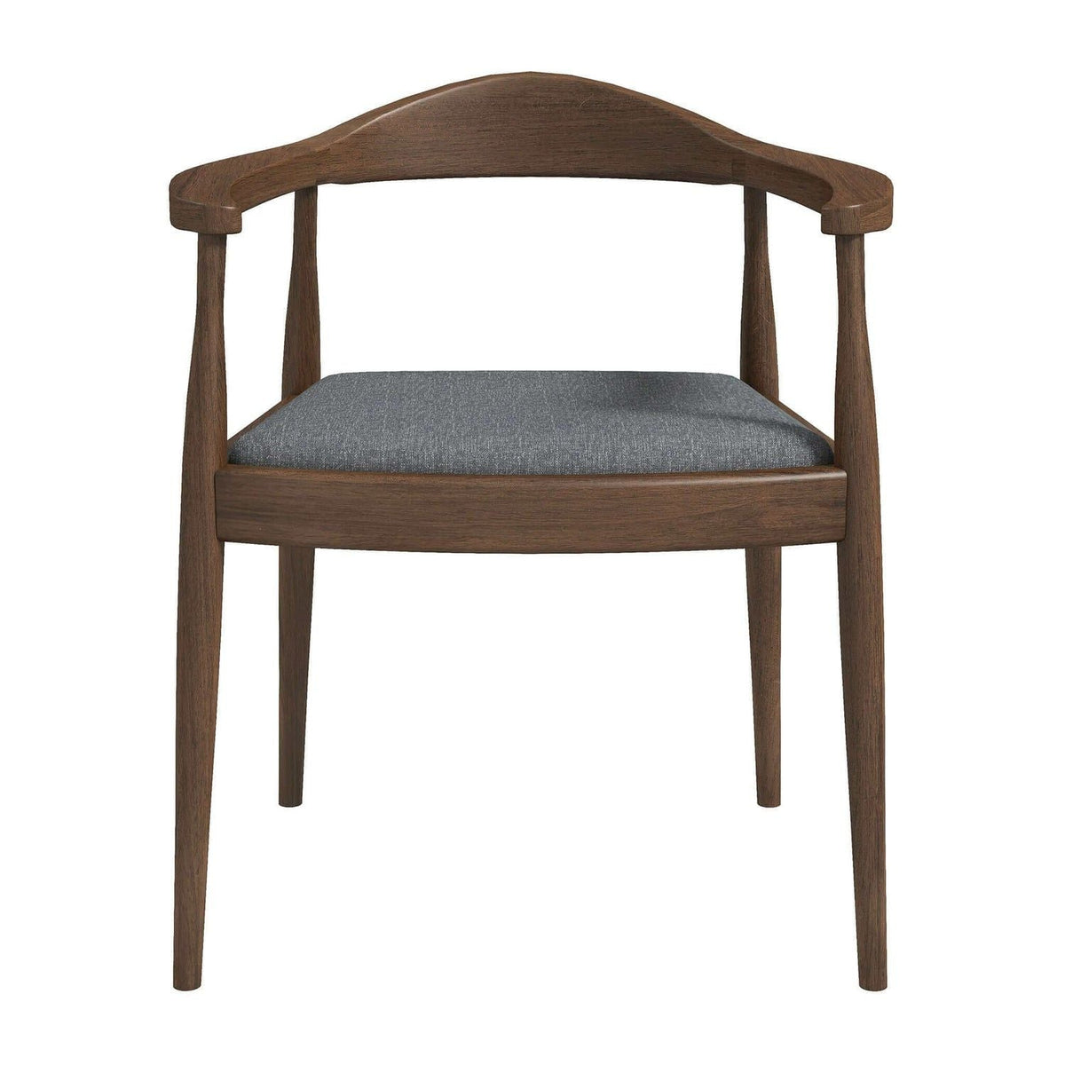 Mid-Century Modern Dining Chair with Armrests - Dark Gray or Dark Brown