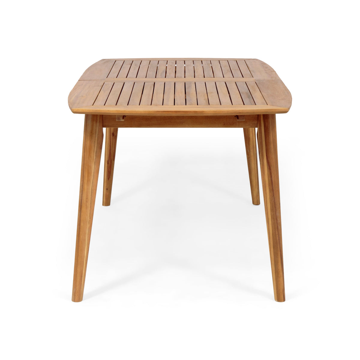 Expandable Acacia Wood Outdoor Dining Set with Rope Chairs - 7 Piece